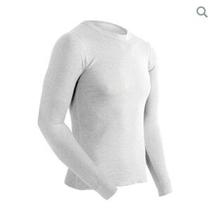 Coldpruf Basic Base Layer Shirt Men’s M White Long Sleeve Thermal Top